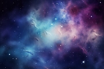 Obraz premium Celestial Symphony Nebulae, Galaxies, and the Beauty of the Cosmos AI Generated