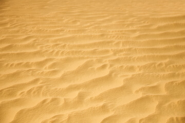 Near view of the sand of the beach or of the desert