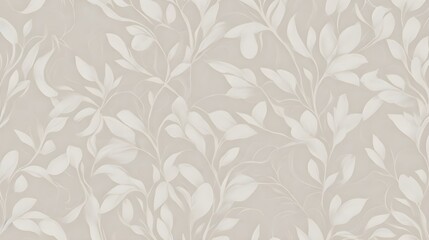 Timeless Elegance: White and Beige 3D Imitation Floral Pattern Wallpaper