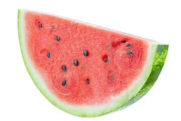 Sliced of watermelon isolated on white background. File contains clipping path.