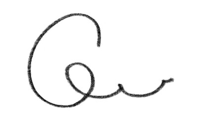 Black graphite pencil stroke cut out