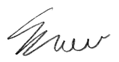 Black graphite pencil stroke cut out