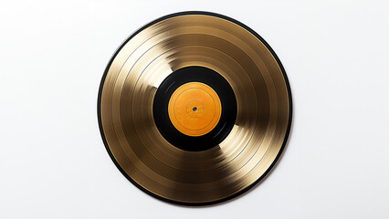 Goldene Schallplatte als Auszeichnung für viele erfolgreich verkaufte Tonträger in der Musikbranche, ai generativ