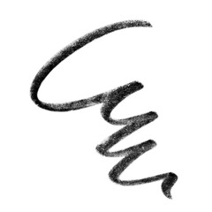 Black graphite pencil stroke cut out