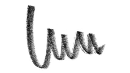 Black graphite pencil stroke cut out