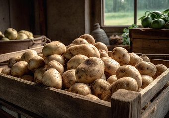 fresh potatoes from the field Generative AI