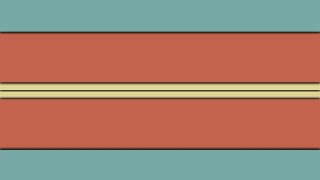 Trendy funky 1970s 60s retro geometric shapes background with gently moving shiny vinyl effect in vintage warm color tones.4k and looping motion background animation
