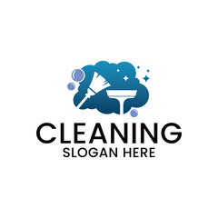 cleaning service logo and template vector, suitable for your company