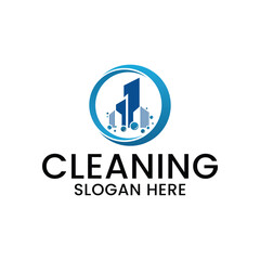 cleaning service logo and template vector, suitable for your company