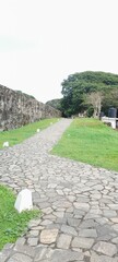 stone path in the garden