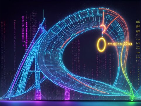 Photo of a vibrant and colorful object against a dark black background