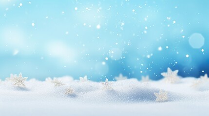 Naklejka premium Produktpräsentation, Bühne, Schnee, Kalt, Winter, Bokeh, elegant, luxuriös, generative AI