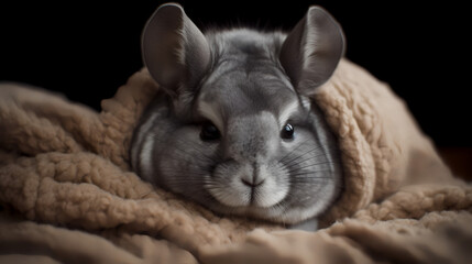 "Meet the adorable chinchilla, a fluffy bundle of joy ready to melt your heart with its cuteness. 🐭💕