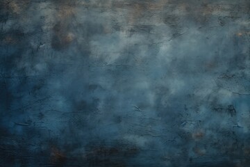 Obraz na płótnie Canvas Abstract grunge decorative dark blue stucco wall background for web banner, design template, Generative AI