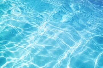 Fototapeta na wymiar Surface of water blue swimming pool background, Generative AI