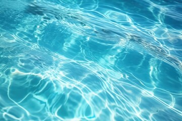 Obraz na płótnie Canvas Surface of water blue swimming pool background, Generative AI