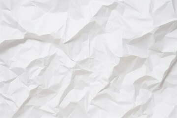 Fototapeta premium Abstract background of clean white crumpled paper, wrinkled, Generative AI