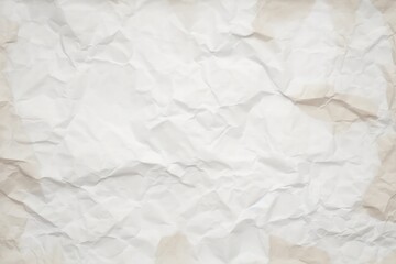 Abstract background of old white crumpled paper, wrinkled, Generative AI