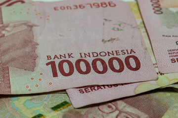 Obraz premium Indonesian cash banknotes money