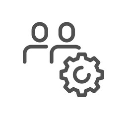 People related icon outline and linear symbol.