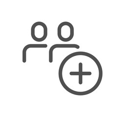 People related icon outline and linear symbol.