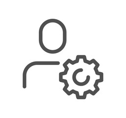 People related icon outline and linear symbol.