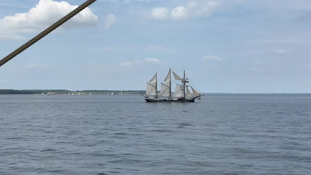 06/24/2023 Kiel Germany: windjammer parade of the tall sailor Alexander von Humboldt 2