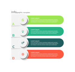 Modern business infographic template colorful design with 4 step