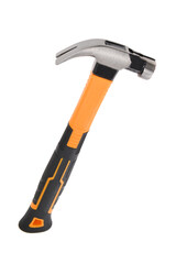 Yellow hammer on white background