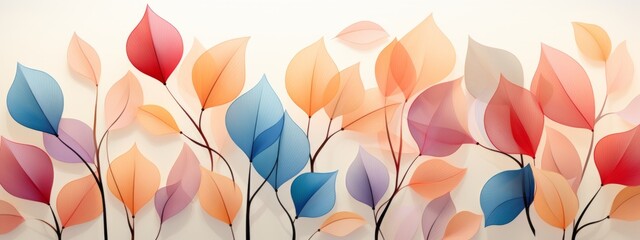 abstract background with flowers, AI generative