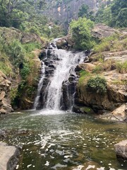"Majestic Cascades: Ravana Falls Unleashing Nature's Roar in Sri Lanka's Wonderland"