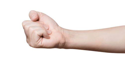 Male fist cut out