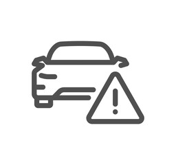 Car related icon outline and linear symbol.
