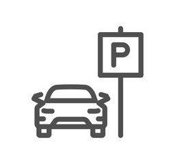 Car related icon outline and linear symbol.
