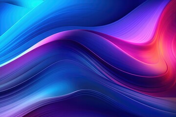 Fototapeta premium A blue and pink abstract background with wavy lines, created with Generative Ai Technology