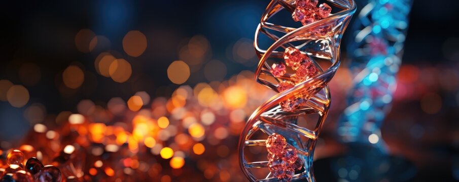 DNA double helix showing the base pairs