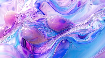 A close up of a purple and blue abstract painting, created with Generative Ai Technology