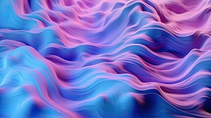 Fototapeta premium A blue and pink background with wavy lines, created with Generative Ai Technology