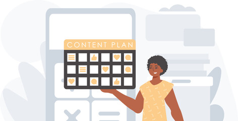 The blase confer is holding a message finality in his hire hired hired hand . digital grocery store store storehouse storehouse presenter memory concept. Trendy style, Vector Illustration