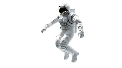 Obraz na płótnie Canvas Astronaut, white background, full body spaceman Generative AI