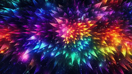 Obraz premium A colorful abstract background with stars and lights, created with Generative Ai Technology