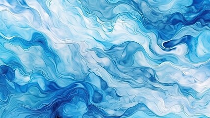 Obraz premium An abstract painting of blue and white colors, created with Generative Ai Technology
