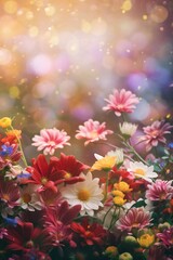 pastel background valentine peonies color spring vintage blossom design flower watercolor. Generative AI.