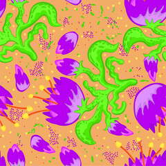 Fototapeta na wymiar Vector seamless abstract floral pattern.