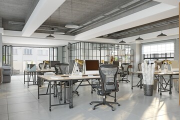 Fototapeta na wymiar Modern elegant office interior