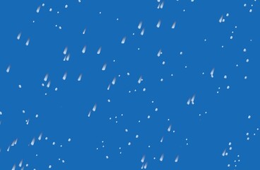 Falling hail on a blue background