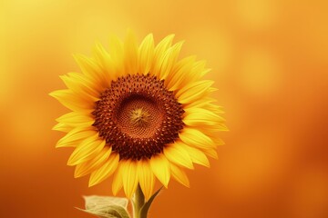 Obraz premium A large yellow sunflower with a red center, created with Generative Ai Technology