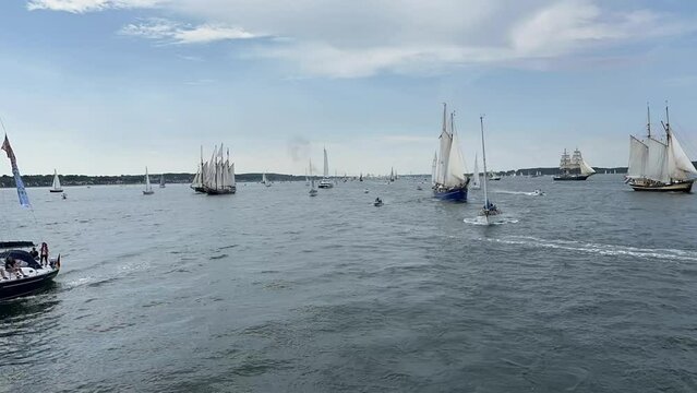 06/24/2023 Kiel Germany: windjammer parade of the tall sailor Alexander von Humboldt 2