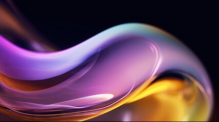 Obraz premium vibrant and colorful object captured in a close-up shot against a black background, background for presentation, created with Generative Ai Technology