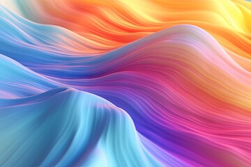 vibrant and dynamic multicolored background with flowing wavy lines, created with Generative Ai Technology